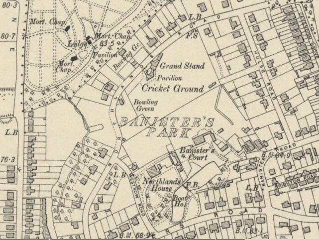 Southampton - County Cricket Ground : Map credit National Library of Scotland